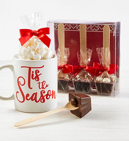Belgium Chocolate Spoon and Mug Gift
